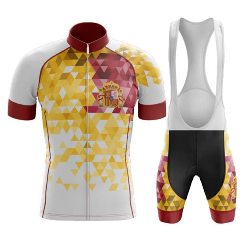 

Spain Team Red Cycling Jersey 2022 Summer Short Sleeve Cycling Clothing MTB Bike Uniform Maillot Ropa Ciclismo Male Bicycle Wear