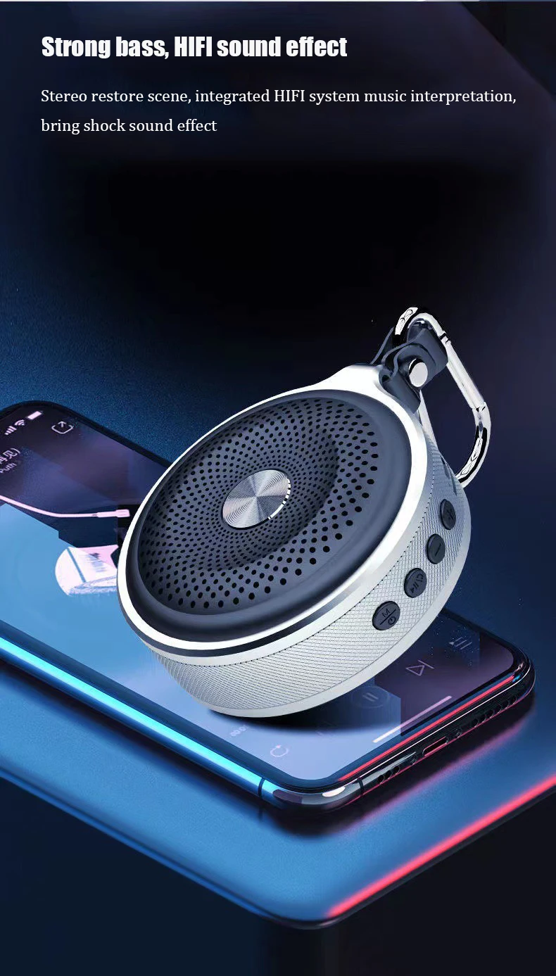 Mini-Bluetooth-Lautsprecher Outdoor-Hifi-Subwoofer Tragbare Freis Prec Heinrich Tung Musik Sound Box Tf-Karte Mp3-Player Computer Lautsprecher