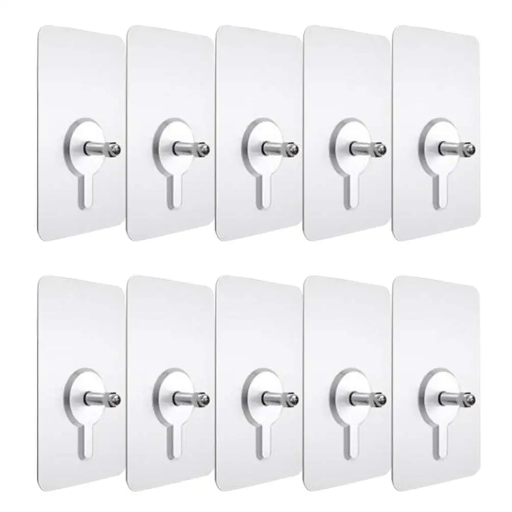 

2/4pcs hesive Hooks for Hanging Heavy Duty Wall Hooks Self Adhesive Towel Coat Hooks Waterproof Transparent Hooks for Bathroom