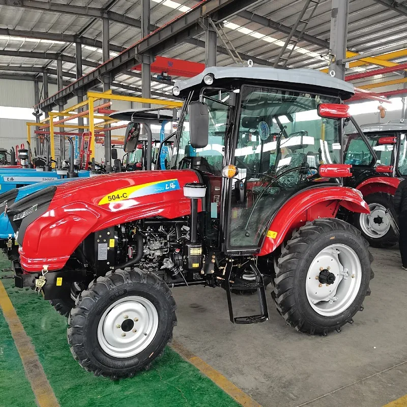 Shanghai Marca Multifunzione 504 Trattore Agricolo A Quattro Ruote Motrici 50 Cavalli Per L'Agricoltura 4X4