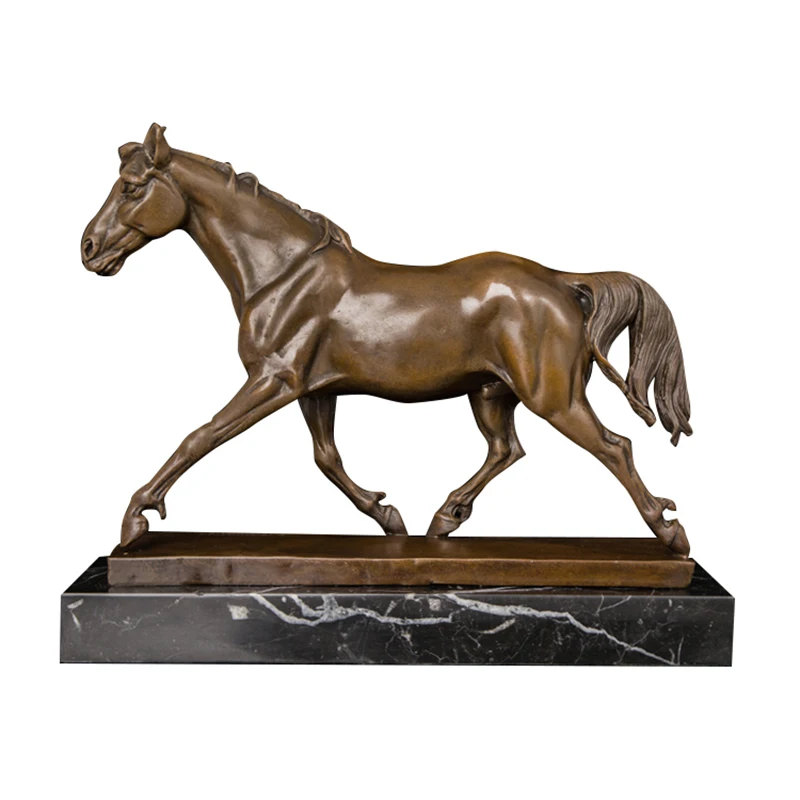 

XZ-084 Running Horse Statue Bronze Animal Sculpture Copper horse Vintage Art Office Desk Decoration Business Gifts