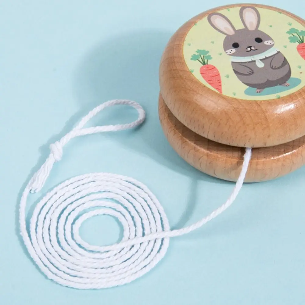 New Brainstorming 1A Yoyo Toy Concentration Beginner Yoyo Ball Cartoon Wooden Nostalgic Toys Children