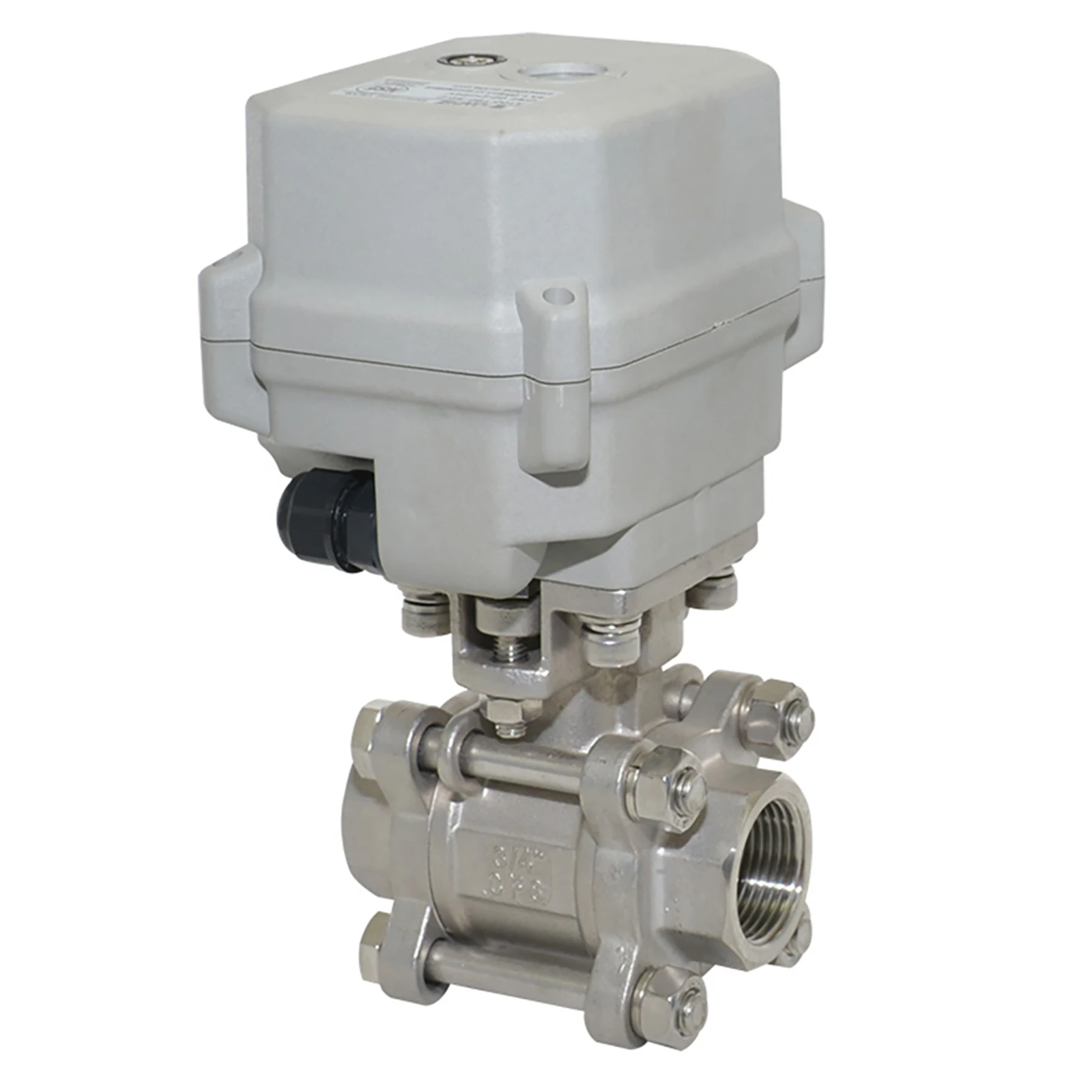 

1/2"-1" 2 Way DC12V Electric Ball Valve,DN15-DN25 three-piec Stainless steel Motorized Ball Valve,With Manual Function