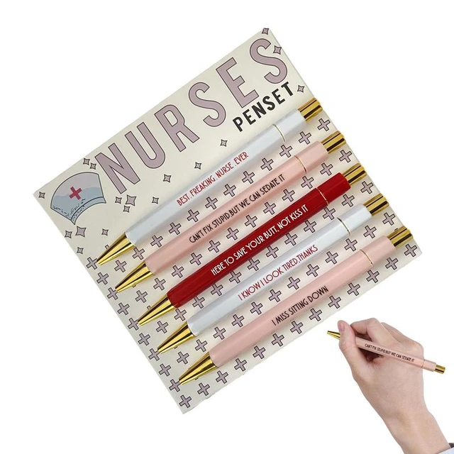 5pcs Fun Nurse Pens Ballpoin Set Swear Word Daily Pen Dirty Cuss Word Pens  for Each Day of The Week Funny Office Christmas Gifts - AliExpress