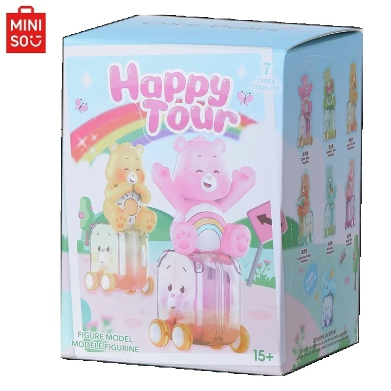 

MINISO шарнирное имя уход за медведями серии глухая коробка Kawaii милый мультфильм красивый Настольный Декор Фигурка мальчик девочка праздничные подарки