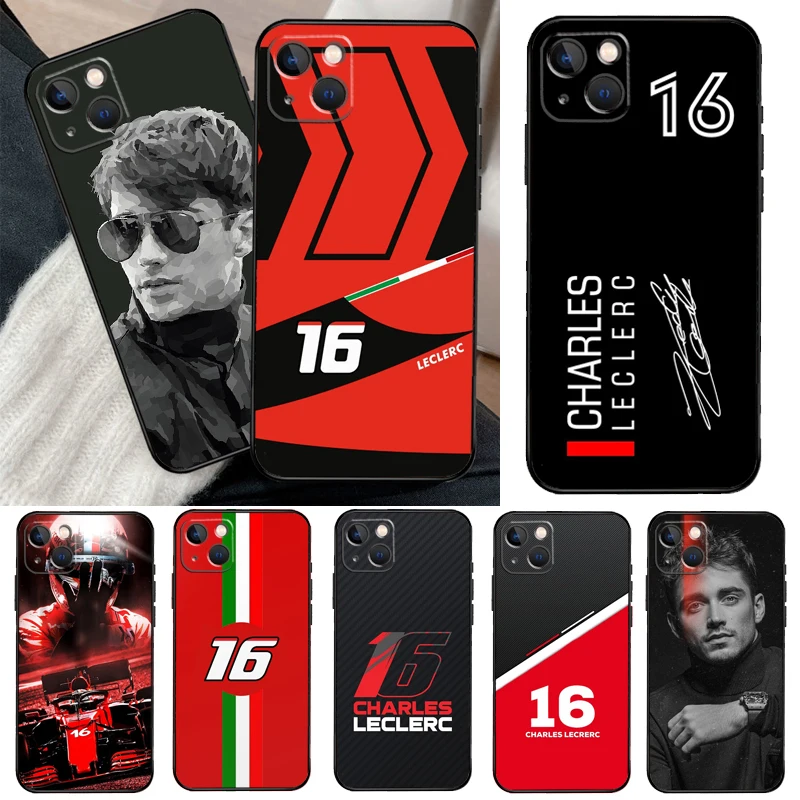 Charles Leclerc 16 F1 Case For iPhone 13 14 15 Pro Max 11 12 Mini 7 8 Plus SE 2020 2022 X XR XS MAX Cover Coque