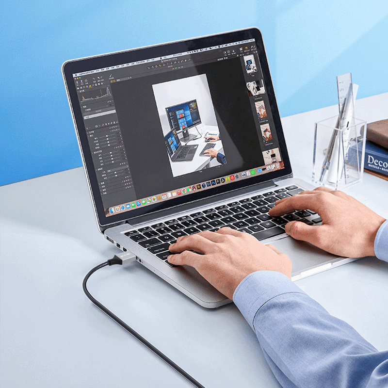 Cavo Adattatore USB 3.0 A Maschio A USB 3.0 B Maschio – Angolare Per Stampante, Scanner, HDD