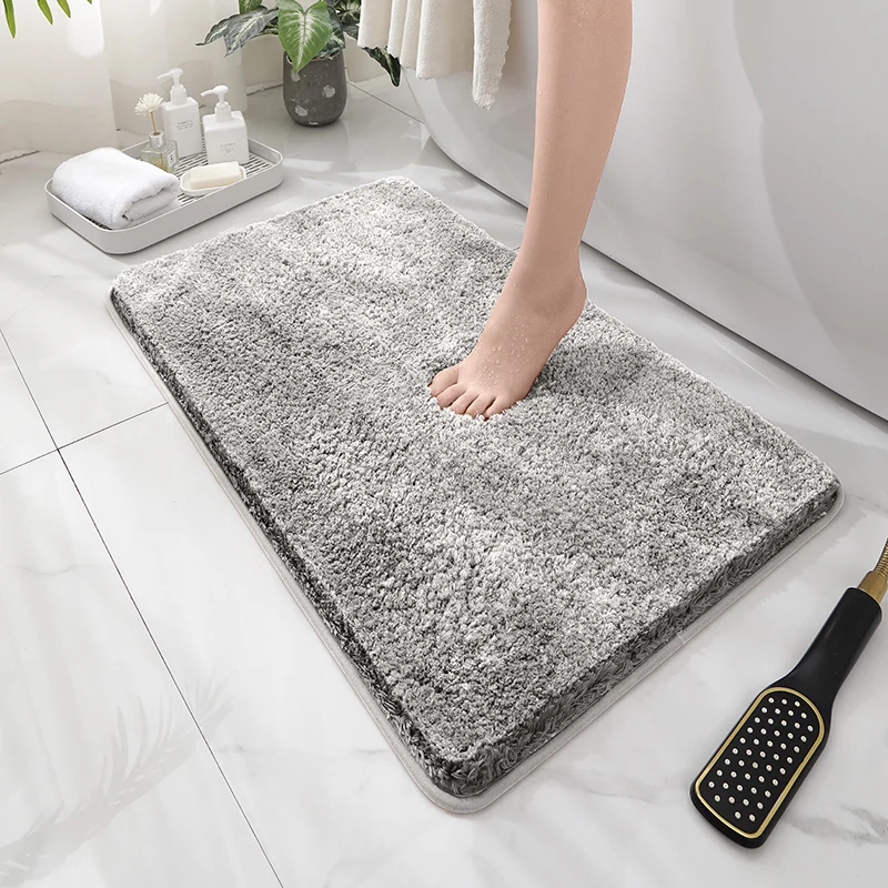 Luxurious Plush Floor Mat - Soft, Non-Slip, and Highly Absorbent for Bathroom, Bedroom, or Living Room