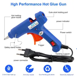 Mini pistolet à colle thermoélectrique, 20W/100W, avec bâtons de 7mm, thermo électrique, réparation de la température, DIY 