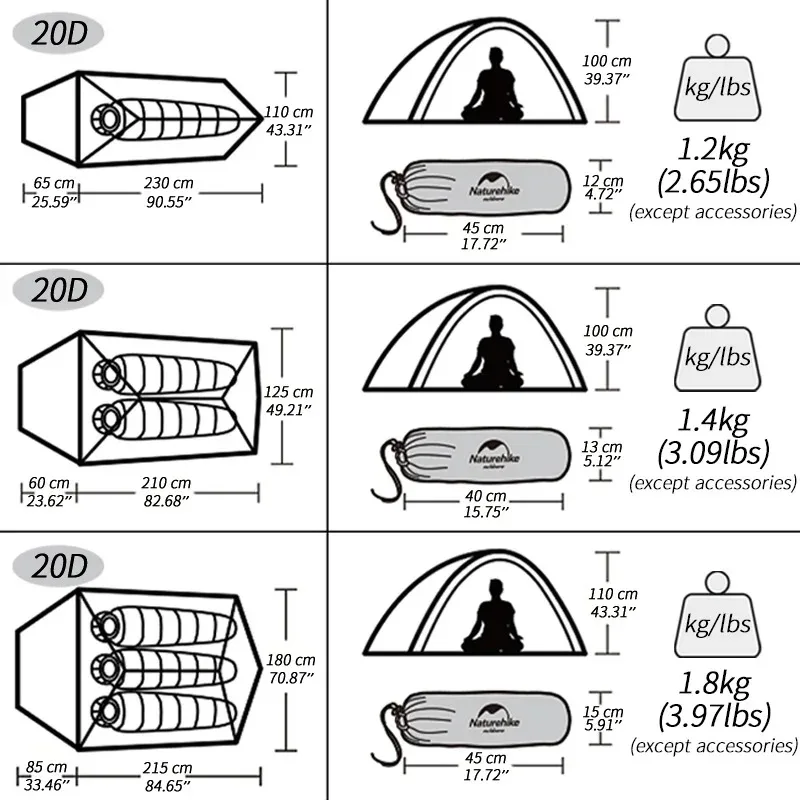 Naturehike Cloud Up Camping Tent Hiking Outdoor Family Beach Shade Waterproof Camping Portable 1 2 3 person Backpacking Tent camping tent