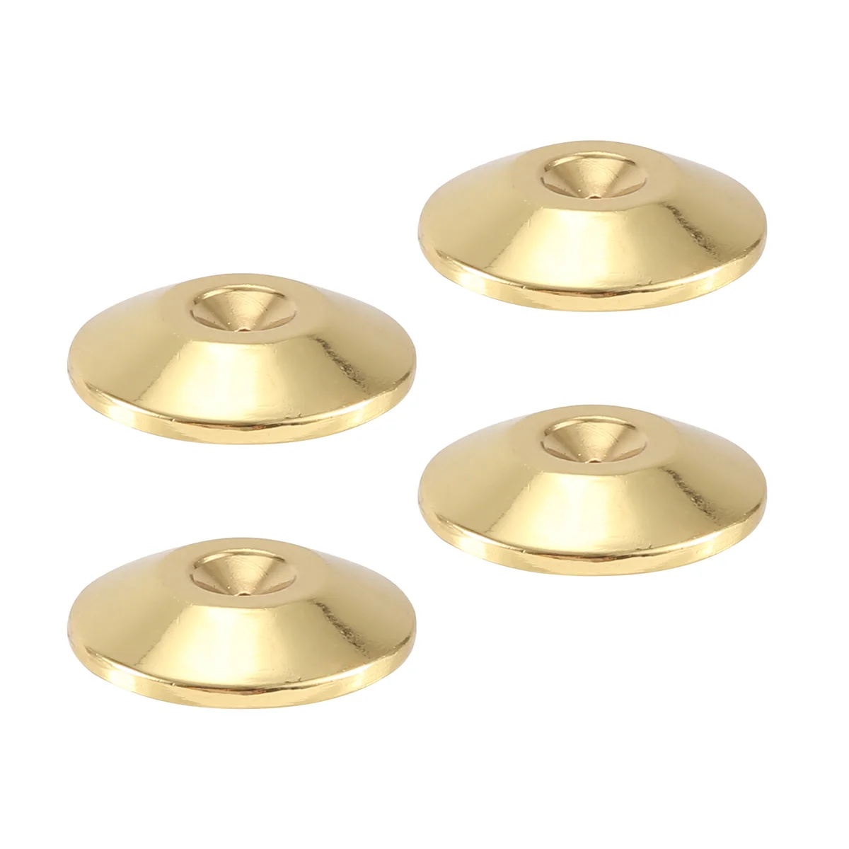 믿을 수 있는 4 Pcs 스피커 순수 구리 스파이크 패드 HiFi 스피커 상자 절연 바닥 스탠드 피트 콘 기본 신발 패드 (골드)