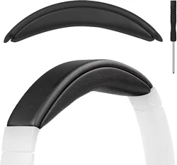 Premium Replacement Ear Cushions - Soft Protein Leather Earpads (Headband  BK)