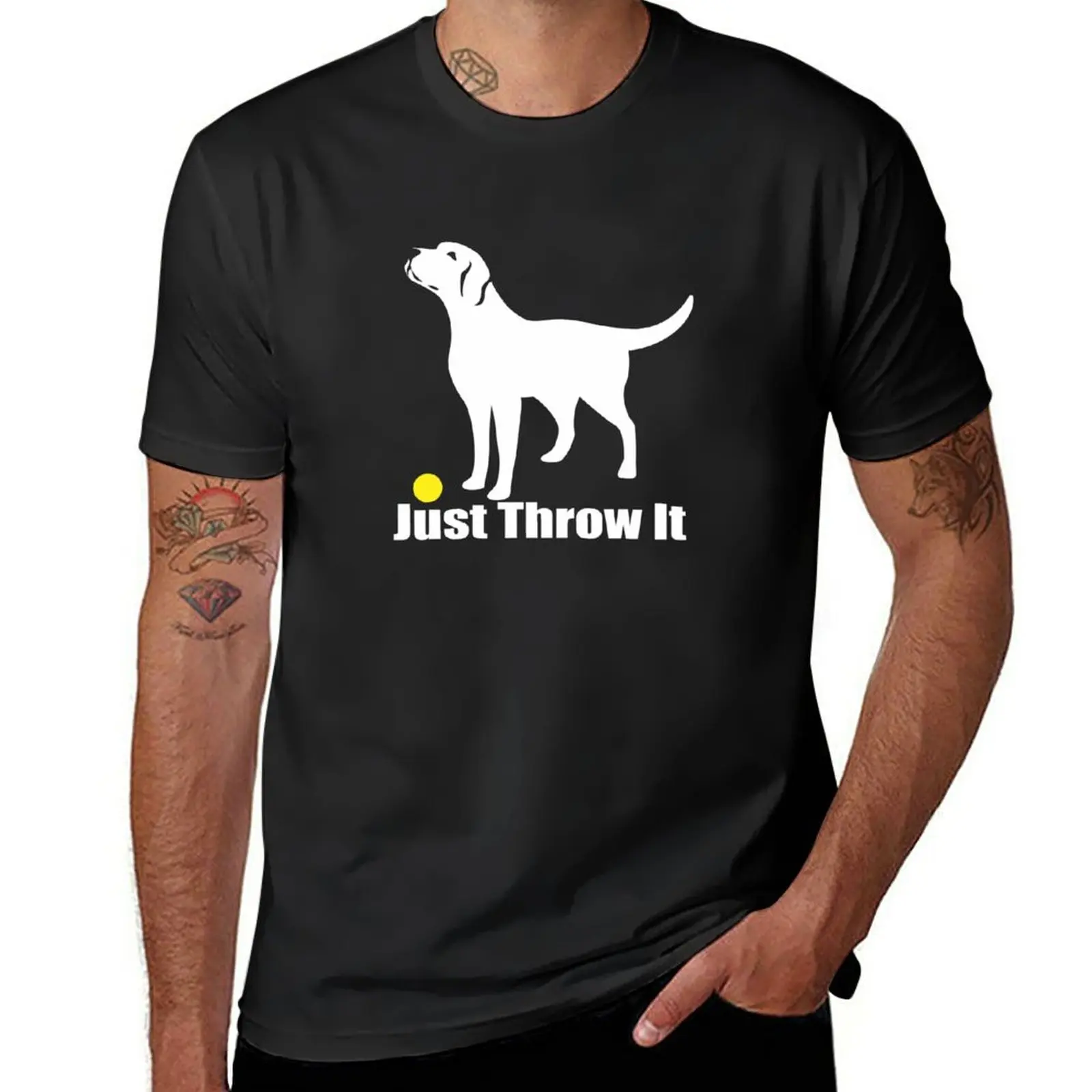 

Just Throw It | Labrador Retriever Dog | NickerStickers on Redbubble T-Shirt quick drying plain t shirt men