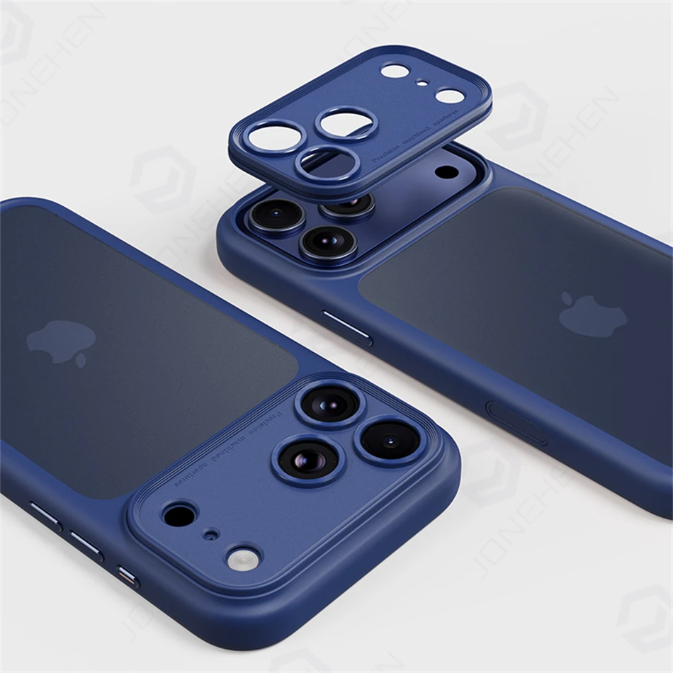 Translucent Hybrid Silicone Bumper Shockproof Hard Cover with Active Touch Camera Button