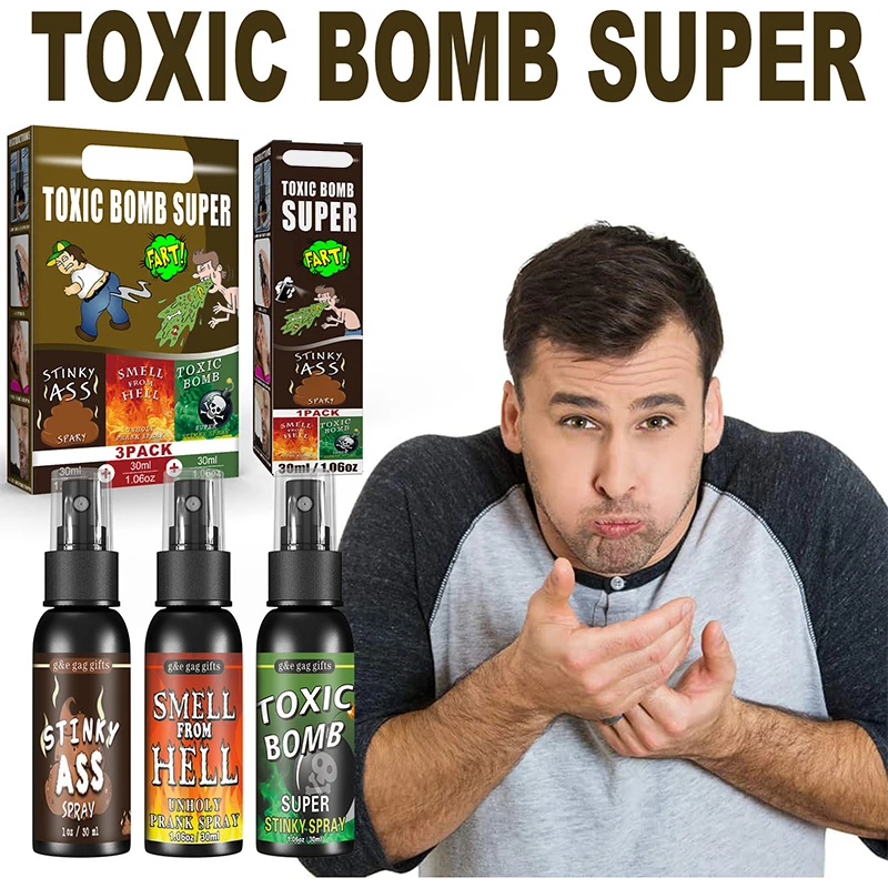 30ml  Novelties Liquid Fart Spray Can Stink Bomb Ass-smelly Stinky Gas Crap Gag Prank Novelties Toy Joke Party Supplies
