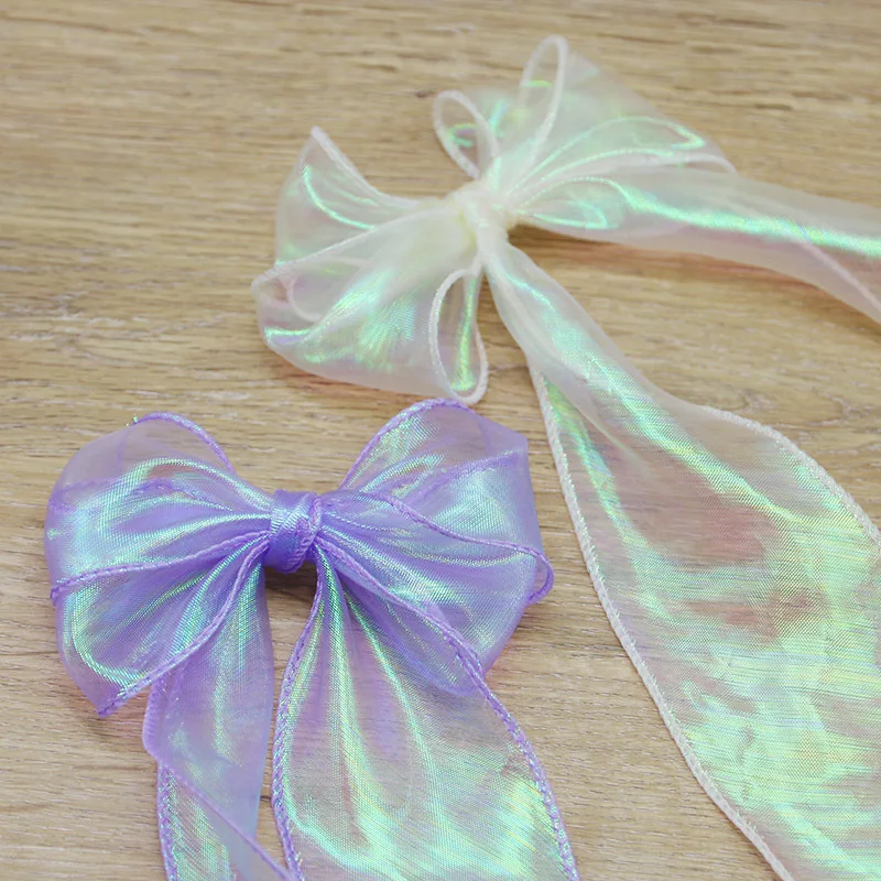 (10 Yards/pack) 6cm Colorful Fishtail Yarn Organza Ribbon Gift Box Packaging Lace Lolita Clothing Hair Home Decoration DIY