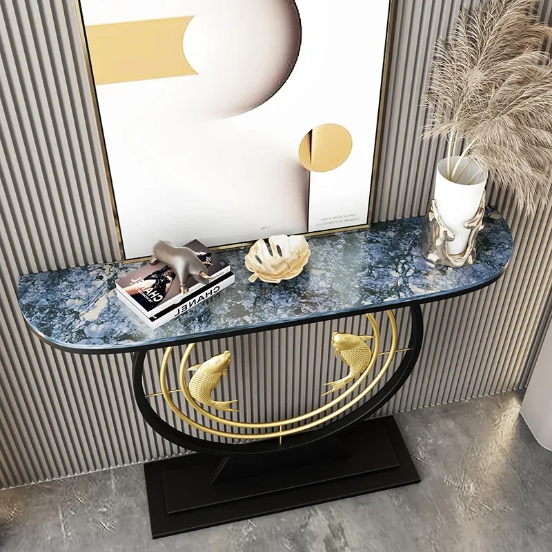 

New Chinese style foyer table, table, living room, wall facing foyer cabinet, facing door, foyer table, light luxury entrance fo