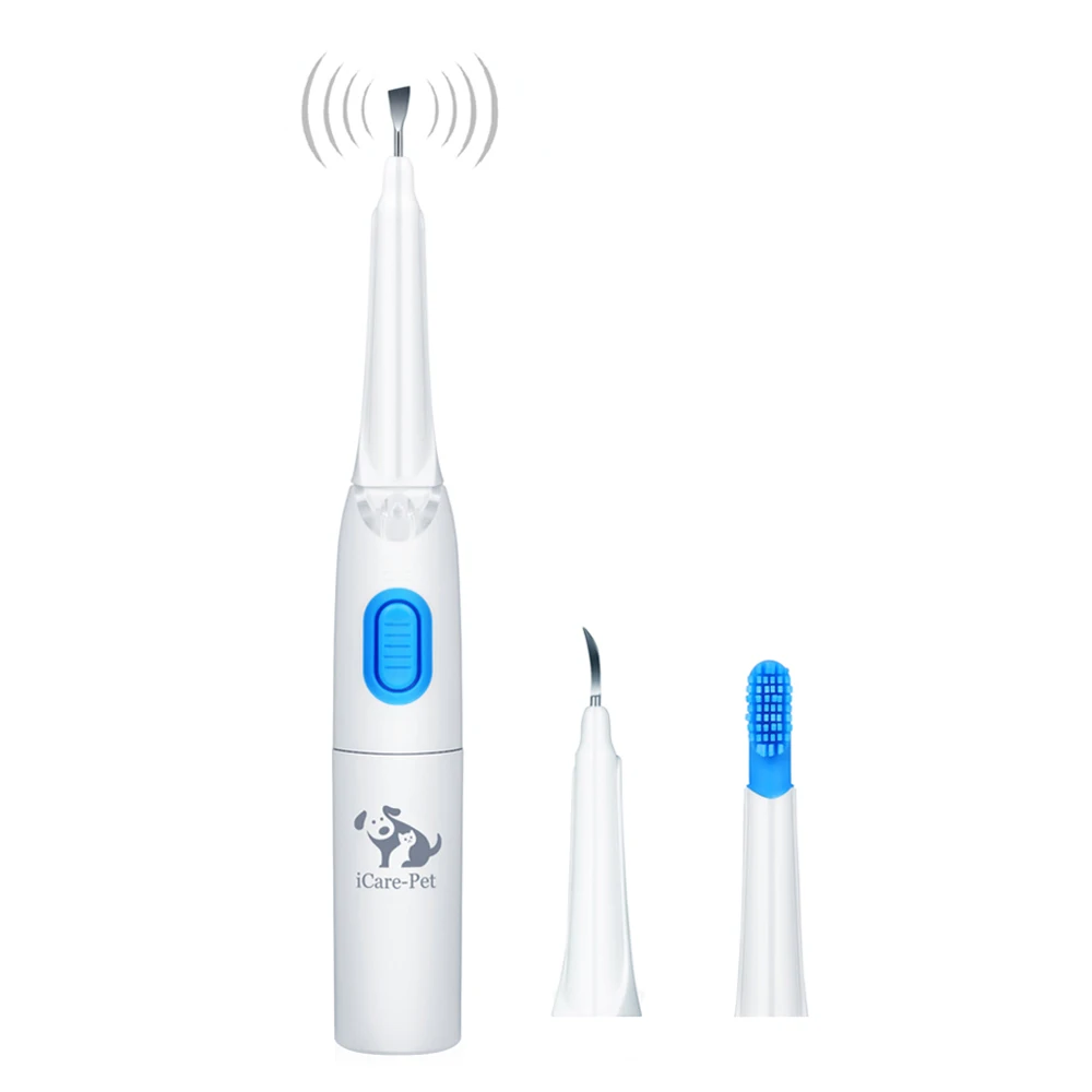 Dog Toothbrush Pet Ultrasonic Dental Calculus Remover with 3 Tools for Home or Clinic Dog Electric Toothbrush