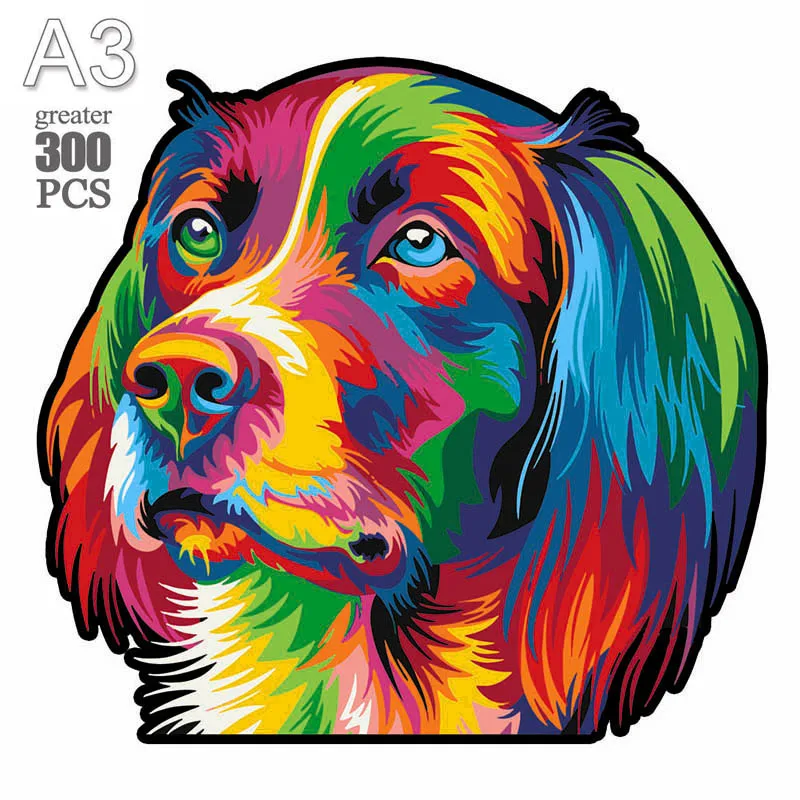 3D Puppy Wooden Jigsaw Puzzle - Premium Animal Puzzle Gift in Boutique Box