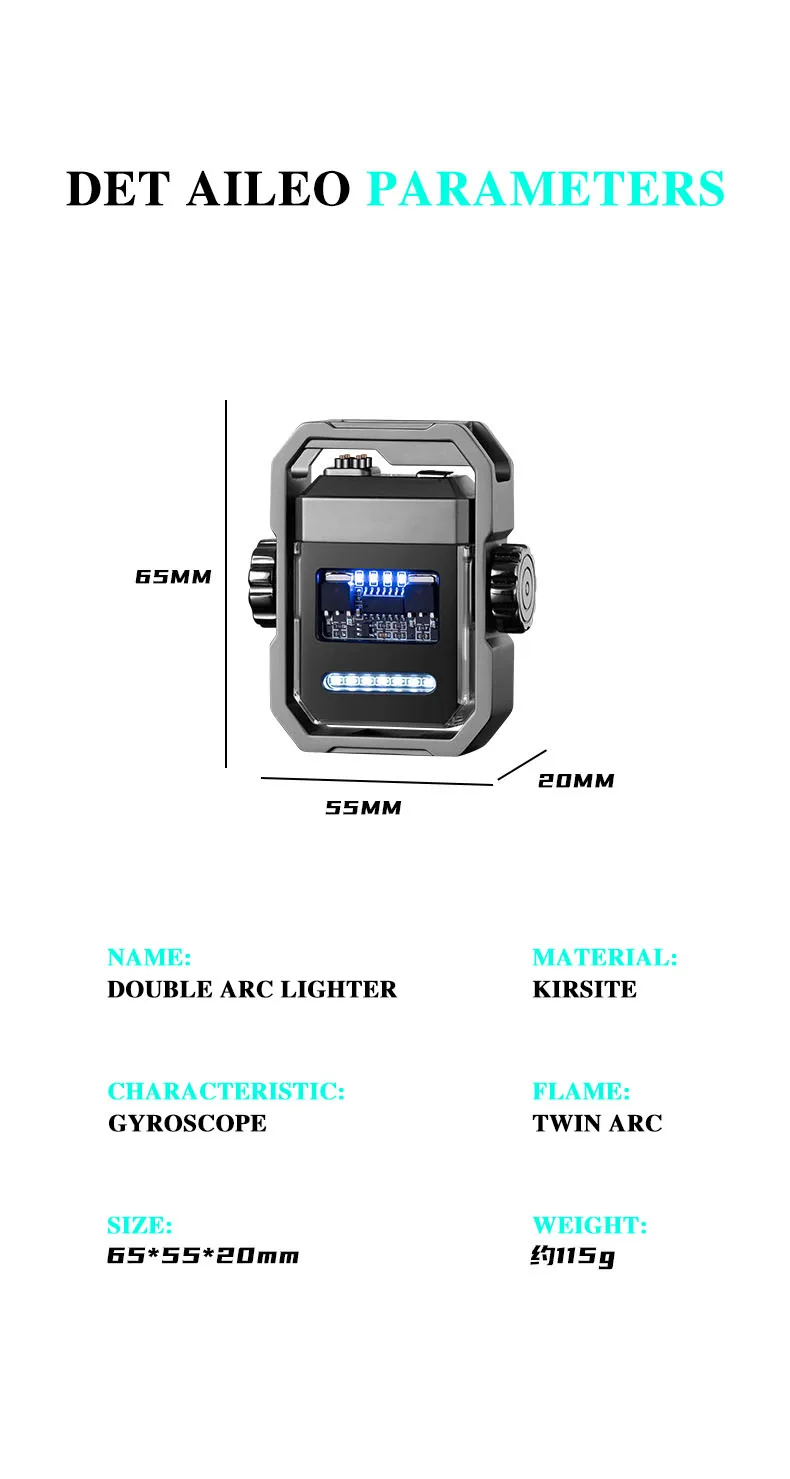 Gadgetoo Flabox Mechanical Wind Lighter (Black) Gadgetoo Flabox Mechanical Wind Lighter (Black)