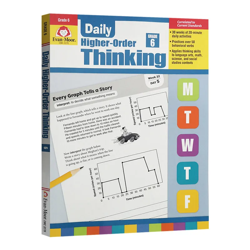 

Evan-Moor Daily Higher-Order Thinking Grade 6 TE Workbook,aged 9 10 11 12,, English book 9781629384597