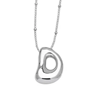 FLOLA Silver Plated Bubble Letter Pendant Necklaces For Women Initial Letter A-Z Necklace Custom Name Copper Jewelry nkeq63 - Image 5