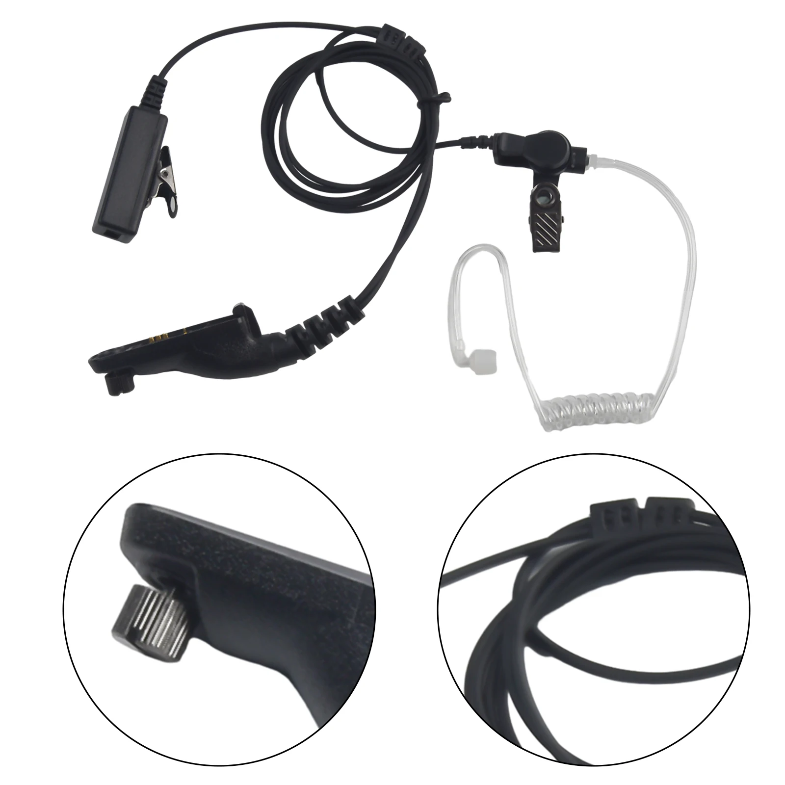 Metal+Plastic Headset Black Earpiece Mic Replacement PTT For Motorola APX8000/7000/6000 XPR6550/6500/6300 Radio