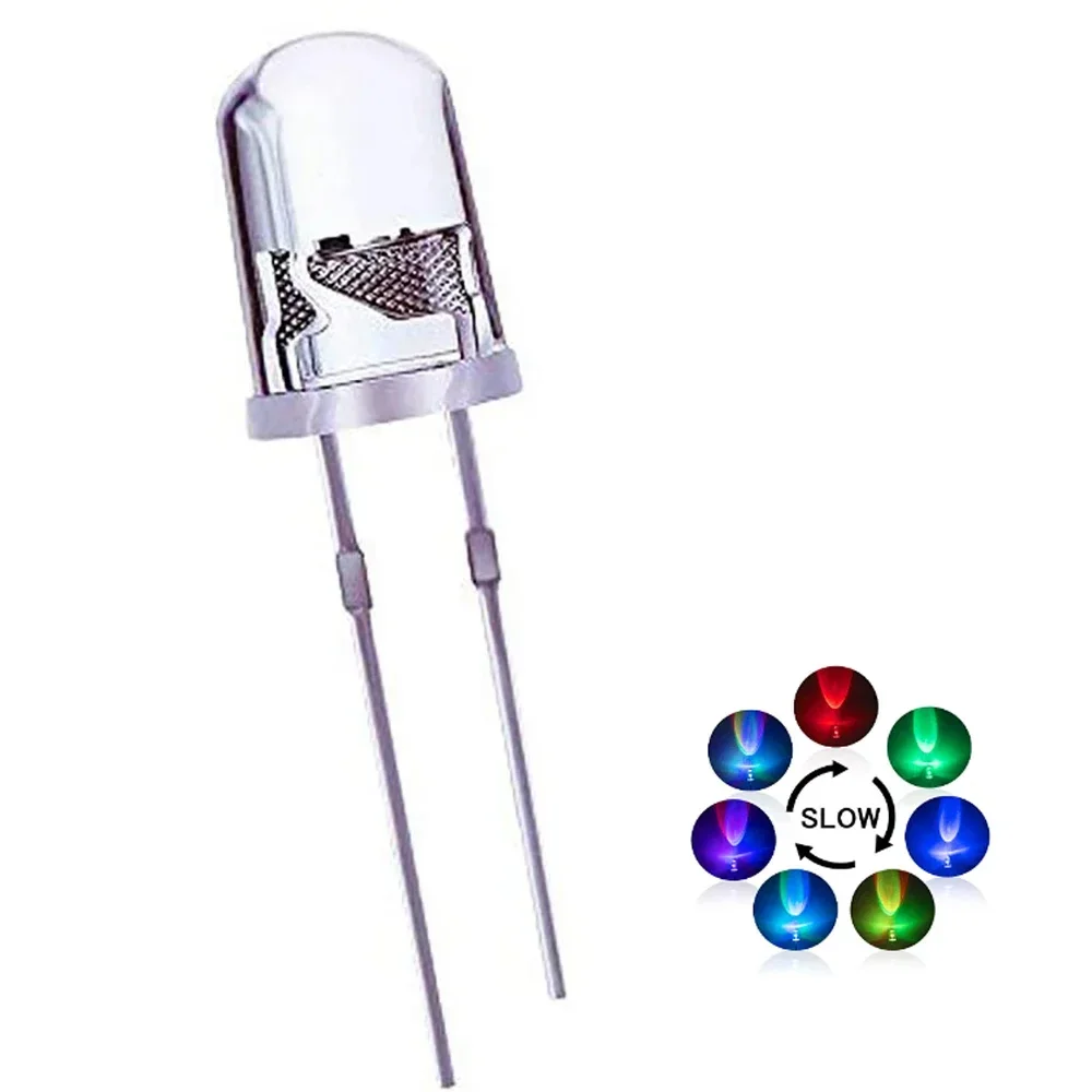 ตัวเลือกสินค้า LED กระพริบหลากสี 50 ชิ้น 5 มม. สำหรับตกแต่ง