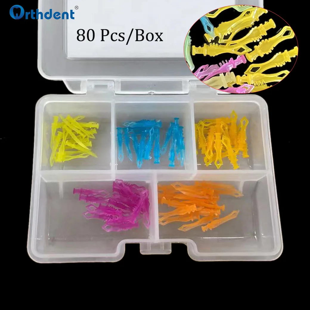 

80 Pcs/Box Disposable Dental Diamond Wedges Autoclave Plastic Interdental Teeth Composite Restoration Dentistry Accessories