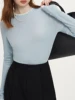 FSLE 19.1% Wool Women Long Sleeve Top Soft Thin Sweater For Women Slim Autumn Office Lady Pullover Wool Tops 24FS13096 4