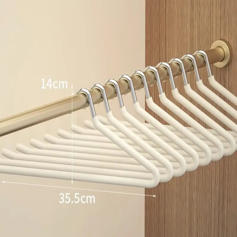 Metal Non-slip PVC Pants Hanger for Skirt Trousers Towel Household Using clothes hanger 10PCS