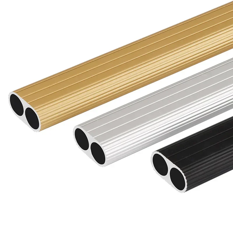 200-1000mm Custom Wardrobe Cabinet Clothes Organizer Rack Rail Thickened Closet Cabinet Horizontal Rod Through Rod Drying Pole 2