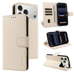 Luxury Faux Leather Scratch - Resistant Magnetic Wallet Phone Case with Stand - Galaxy A42 5G (Beige)