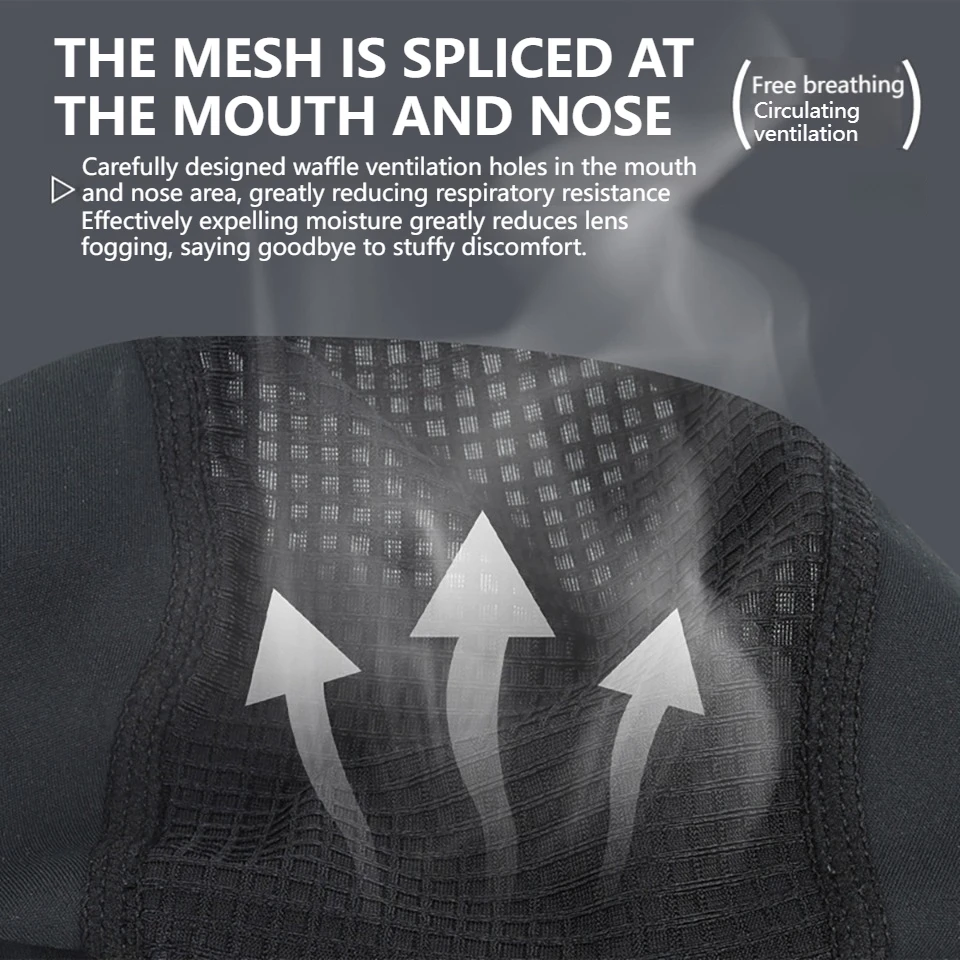 GTUBIKE Winter Thermal Cycling Face Mask Balaclava Head Cover Windproof Motorcycle Helmet Liner Thermal Warm Sports Headwear