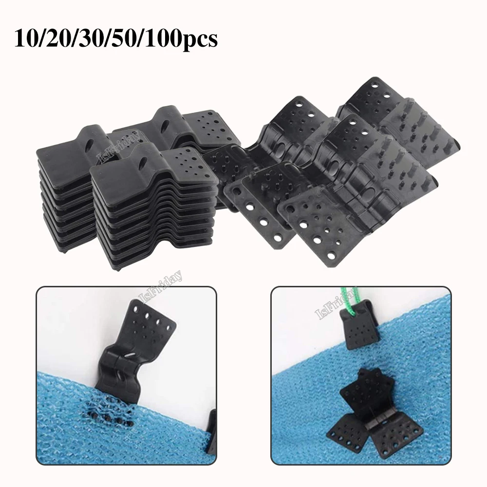 

10~100pcs Sun Shade Net Clips Butterfly Type Greenhouse Film Clip Garden Agriculture Tools Anti-hail Net Hook Instant Grommet