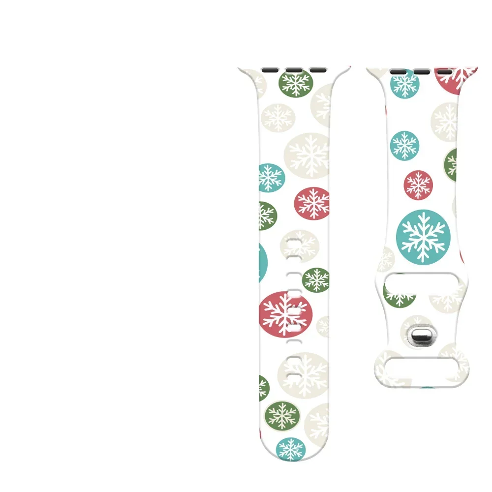 Festive Silicone Sport Strap for Smartwatch - Christmas Edition