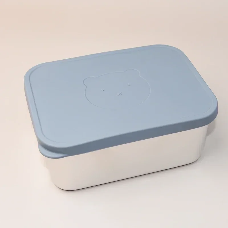 Stainless Steel Lunch Box Environmentally Friendly Food Grade Bpa Free Leakproof Children's Lunch Box Silicone Lid Lunch Box 3