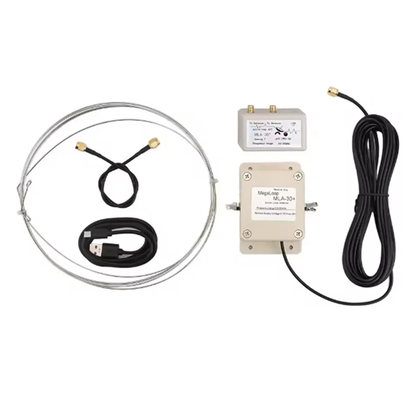 B92B-MLA-30+ 루프 안테나 단파 라디오 USB 전원 옥상 발코니 0.5Mhz-30Mhz 지향성 자기 방수 쉘