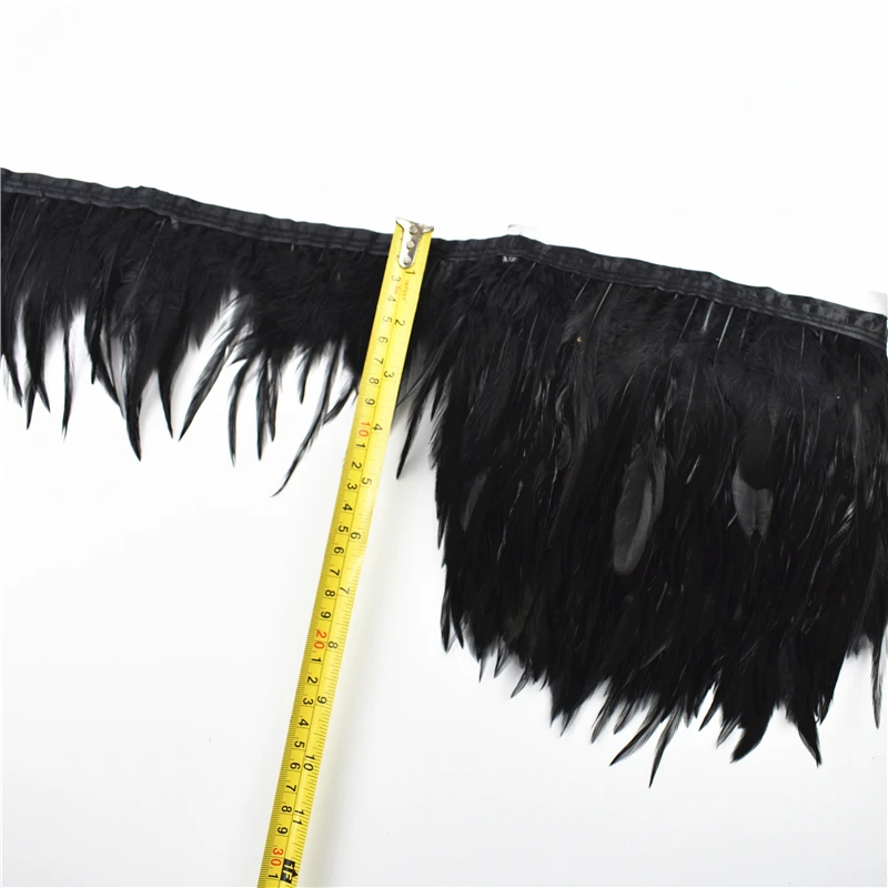 Ostrich Feathers Mixed Color Feathers Pheasant Feathers Goose Feathers Craft Feathers Natural Feathers Turkey Feathers 1Meter White Black Pheasant Feathers for Clothes Feather Trim Needlework Tape Fluffy Turkey Ostrich Goose Marabou Fringes Sewing