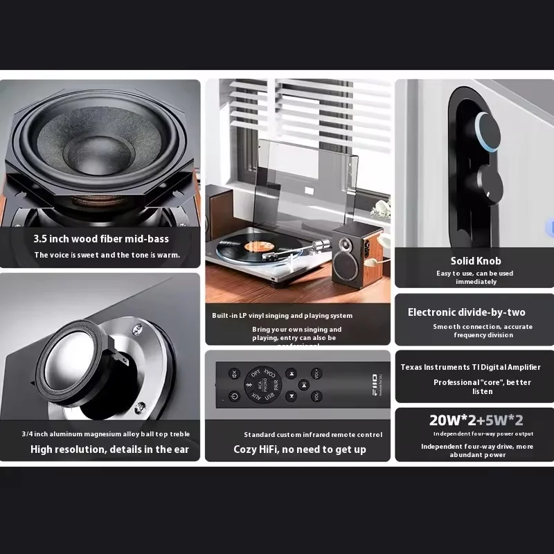 FiiO SA1 Desktop Bluetooth HiFI Speaker 31 Segment High-Precision Lossless PEQ Support LDAC High-Definition APP Control Custom 3