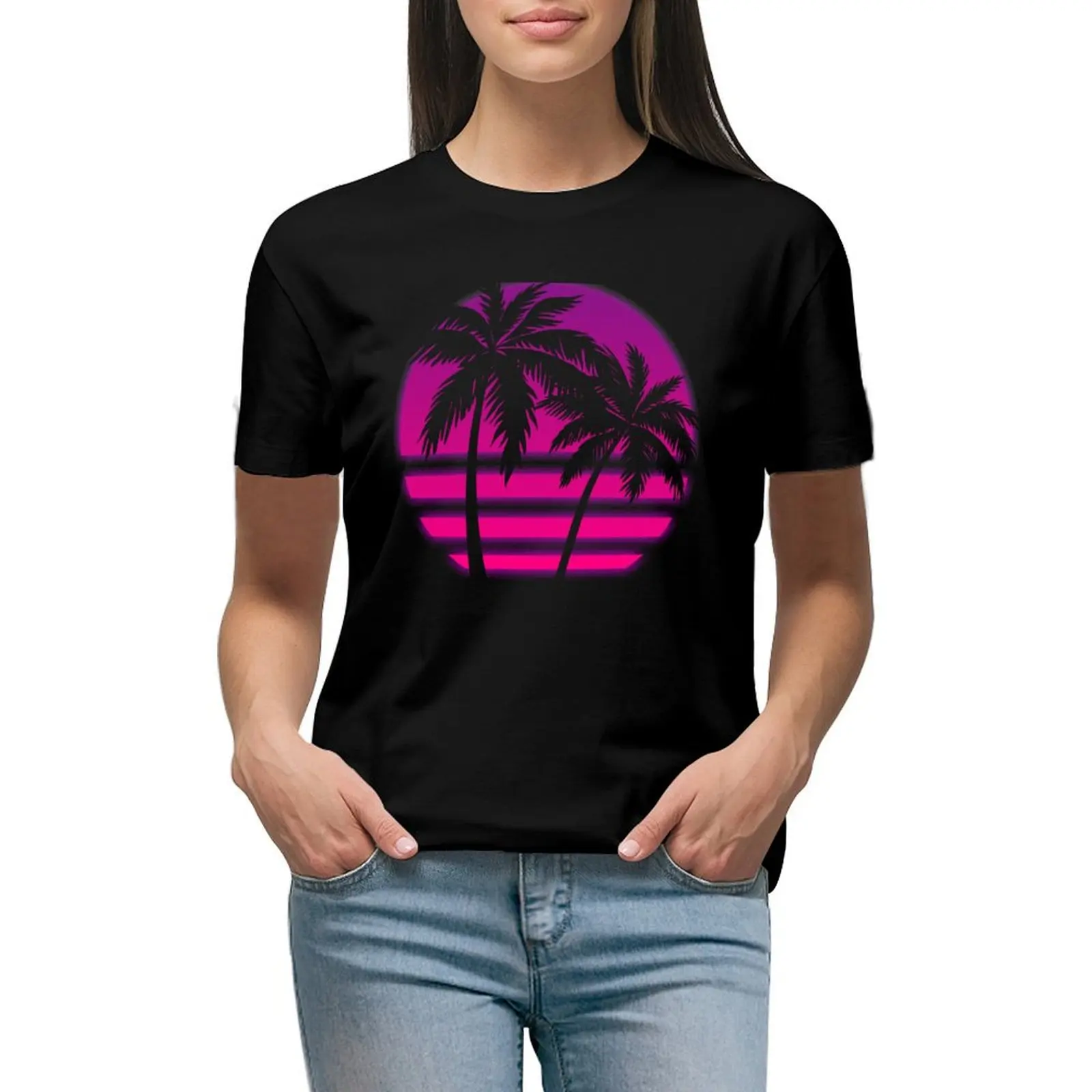 

Miami Wave T-Shirt funnys customs Blouse cute clothes tshirts woman