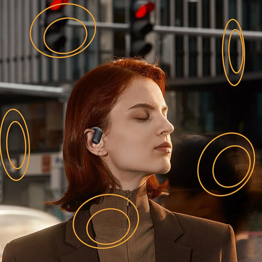 Wireless Headphones Bluetooth-Compatible Earpiece Ear Hook Sports Headphone Noise Canceling HiFi Stereo Earbud for IPhone/Huawei