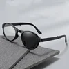 Folding Photochromic Reading Glasses with Box Men Round Frame Color Changing Foldable Eyewear Women Popular Far Sight Sunglasses 3