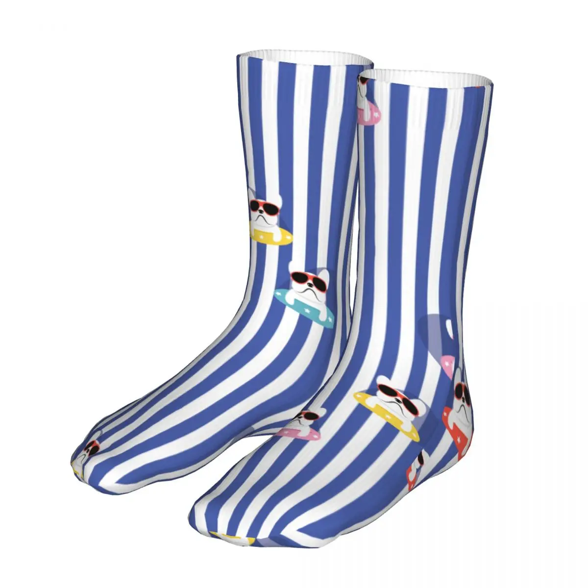 

Men Sport Funny French Bulldog With Sunglasses Socks Cotton Compression Cute Woman Socks