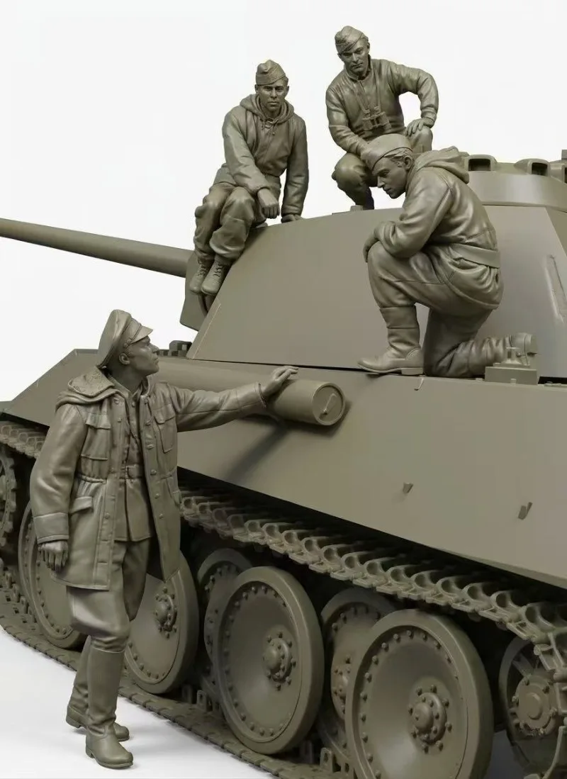 1/35 스케일 캐스팅 레진 피규어 조립 모델 키트 역사 군사 미니어처 탱크 승무..