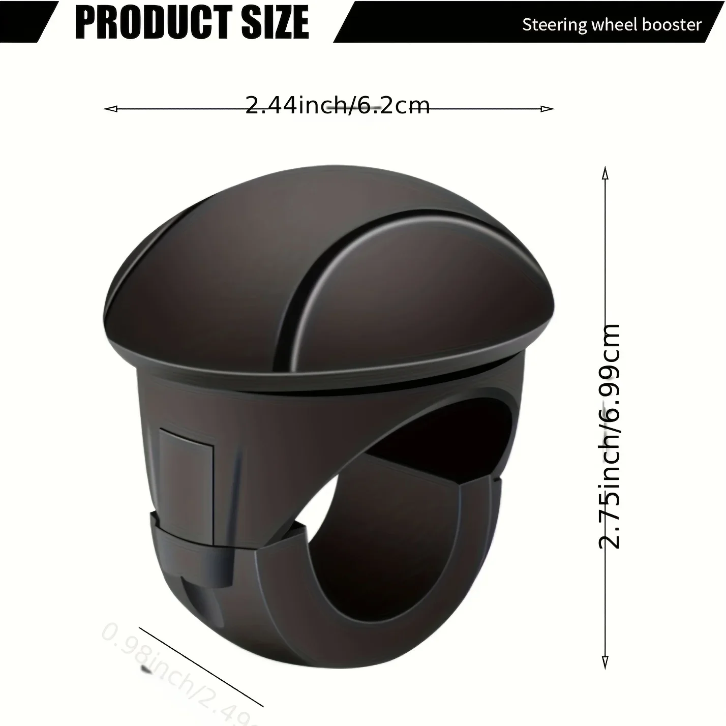 Steering Wheel Knob Easy-Grip Silicone 360&deg; Smooth Rotation One-Hand Operation with Built-in Metal Bearing & Non-Slip Grip