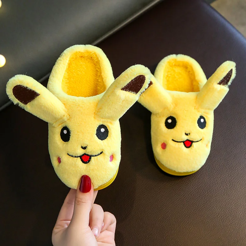 

[TAKARA TOMY] Pikachu Cartoon Cute Children's Cotton Slippers Boys and Girls Indoor Non-Slip Warm Baby Cotton Shoes A22103101