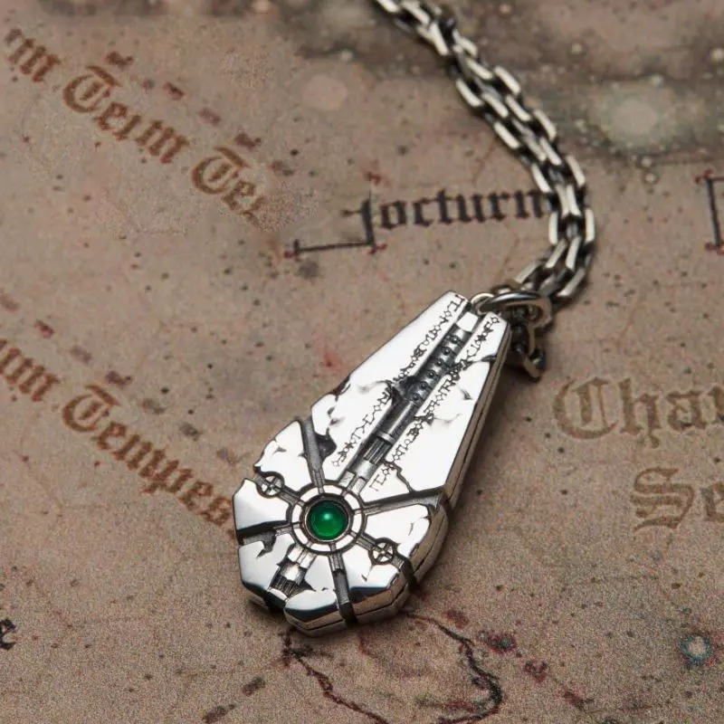 S925 Argento Sterling Stella Prepotente Stele Warhammer 40K Decorazione Circostante Ciondolo Collana Esplosiva