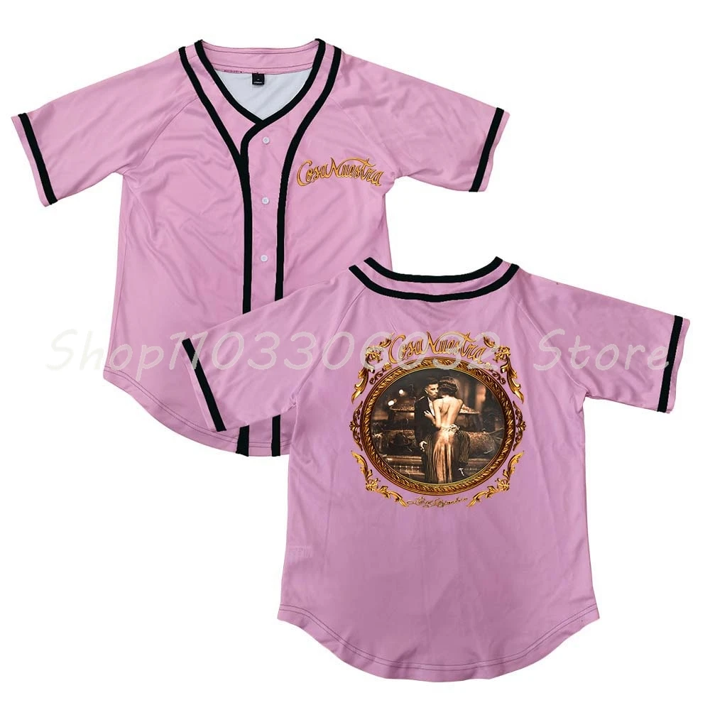 Rauw Alejandro Cosa Nuestra Album Button V-Neck Shirt Women Men Short Sleeve Streetwear Clothes 5