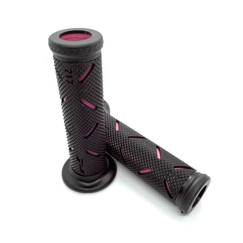 Universal 22mm Anti-Slip Rubber Motorcycle Handle Grips - Premium Accessory